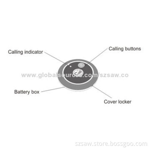 2-button super slim wireless calling button
